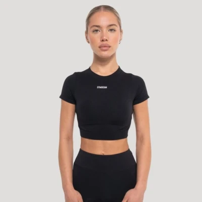 GymBeam Dámský top Crop Flow Black