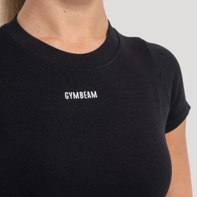 GymBeam Dámský top Crop Flow Black