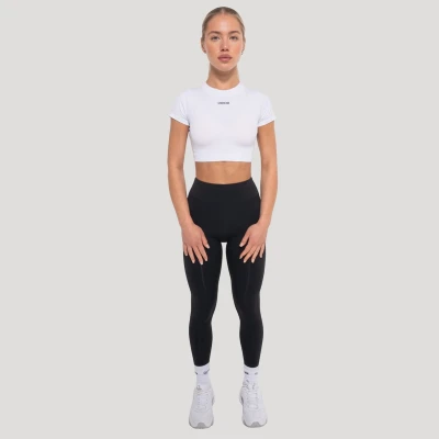 GymBeam Dámský top Crop Flow White