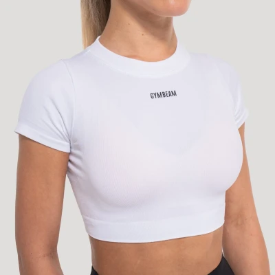 GymBeam Dámský top Crop Flow White