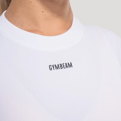 GymBeam Dámský top Crop Flow White