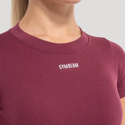 GymBeam Dámský top Crop Flow Wine