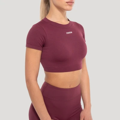 GymBeam Dámský top Crop Flow Wine