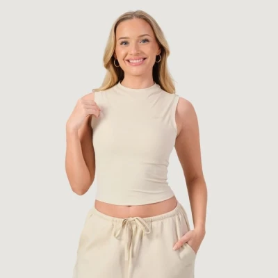GymBeam Dámský Top Turtleneck NEO Almond