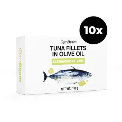 GymBeam Filety z tuňáka v olivovém oleji 10 x 110 g