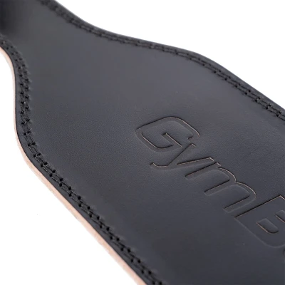 GymBeam Fitness opasek celokožený black
