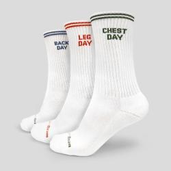 GymBeam GymRat Socks 3Pack White GymBeam GymRat Socks 3Pack White