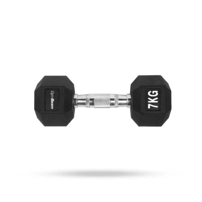 GymBeam Hexagonal White 7 kg jednoruční činka