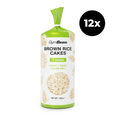 GymBeam Hnědé rýžové chlebíčky 12 x 120 g