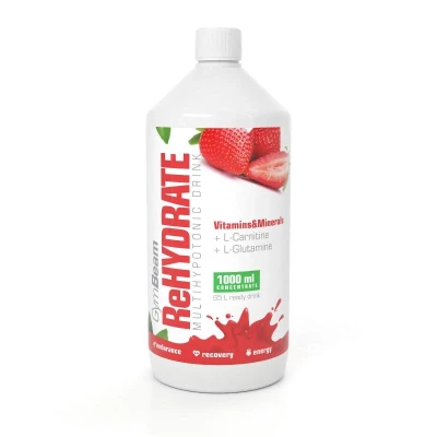 GymBeam Iontový nápoj ReHydrate 1000 ml POUZE růžový grapefruit (VÝPRODEJ)