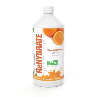 GymBeam Iontový nápoj ReHydrate 1000 ml POUZE růžový grapefruit (VÝPRODEJ)
