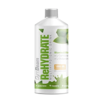 GymBeam Iontový nápoj ReHydrate 1000 ml POUZE růžový grapefruit (VÝPRODEJ)
