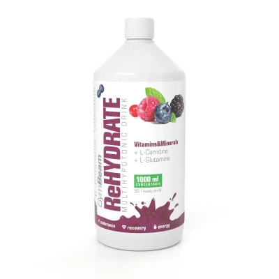 GymBeam Iontový nápoj ReHydrate 1000 ml POUZE růžový grapefruit (VÝPRODEJ)