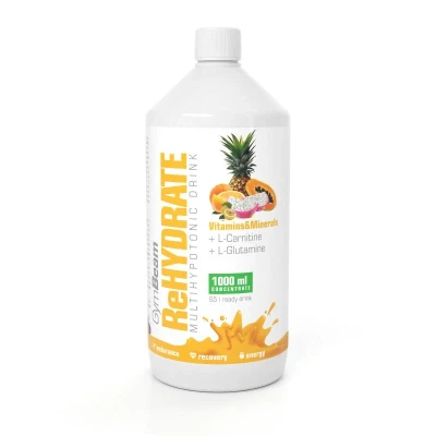 GymBeam Iontový nápoj ReHydrate 1000 ml POUZE růžový grapefruit (VÝPRODEJ)