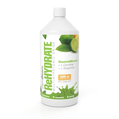 GymBeam Iontový nápoj ReHydrate 1000 ml POUZE růžový grapefruit (VÝPRODEJ)