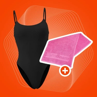 GymBeam Jednodílné plavky ARUBA Black GymBeam Jednodílné plavky ARUBA Black