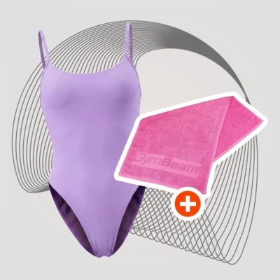 GymBeam Jednodílné plavky ARUBA Lilac GymBeam Jednodílné plavky ARUBA Lilac