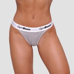 GymBeam Nohavičky Tanga 3Pack Grey