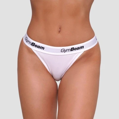 GymBeam Kalhotky Tanga 3Pack White GymBeam Kalhotky Tanga 3Pack White