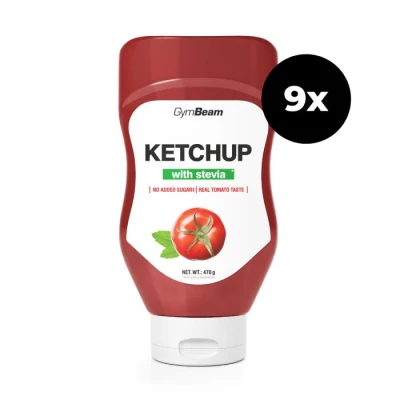GymBeam Kečup slazený stévií 9 x 470 g