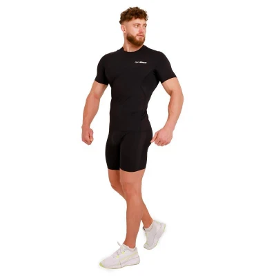 GymBeam Kompresní tričko High Black POUZE XL - černá (VÝPRODEJ)