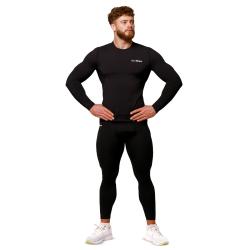 GymBeam Kompresní tričko s dlouhým rukávem Mid Black