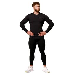 GymBeam Kompresní tričko s dlouhým rukávem Mid Black