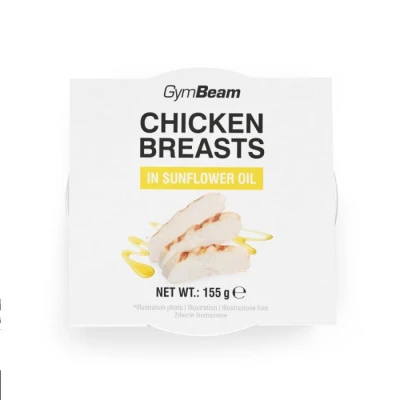 GymBeam Kuřecí prsa ve slunečnicovém oleji 155 g GymBeam Kuřecí prsa ve slunečnicovém oleji 155 g