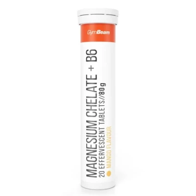 GymBeam Magnesium chelate + B6 20 tab. POUZE mango (VÝPRODEJ) GymBeam Magnesium chelate + B6 20 tab. POUZE mango (VÝPRODEJ)