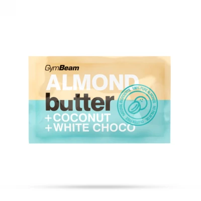 GymBeam Mandlové máslo s kokosem a bílou čokoládou 30 g