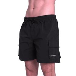 GymBeam Men‘s Swim Cargo Shorts Black