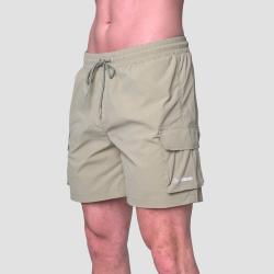 GymBeam Men‘s Swim Cargo Shorts Olive