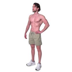 GymBeam Men‘s Swim Cargo Shorts Olive