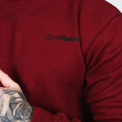 GymBeam Mikina Basic Jumper Burgundy