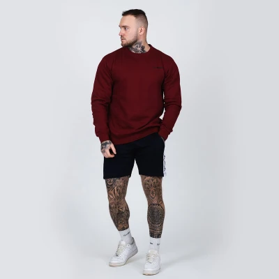 GymBeam Mikina Basic Jumper Burgundy