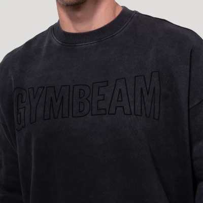 GymBeam Persistence Washed Black pánská mikina