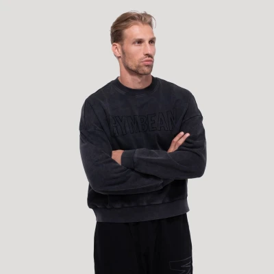 GymBeam Persistence Washed Black pánská mikina