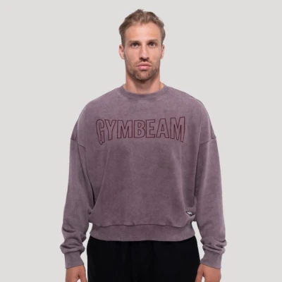 GymBeam Persistence Washed Brown pánská mikina