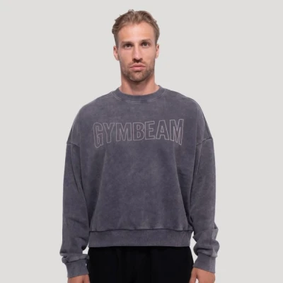 GymBeam Persistence Washed Gray pánská mikina