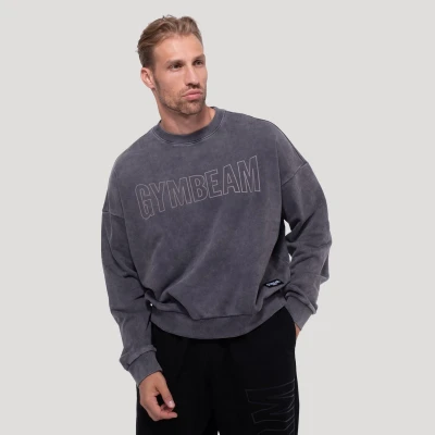 GymBeam Persistence Washed Gray pánská mikina