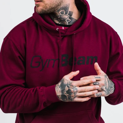 GymBeam Mikina PRO Hoodie Burgundy