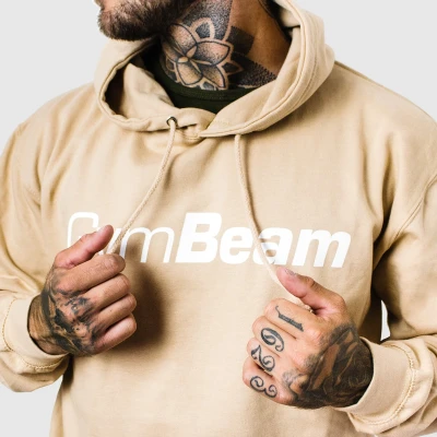 GymBeam Mikina PRO Hoodie Sand
