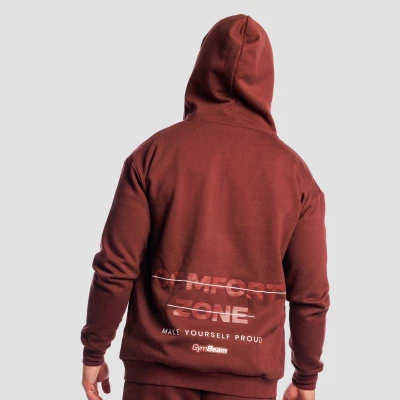 GymBeam Mikina se zipem Zone Cherrywood