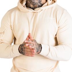 GymBeam Mikina TRN Hoodie Sand