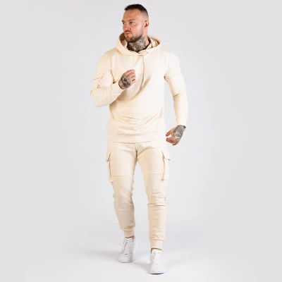 GymBeam Mikina TRN Hoodie Sand