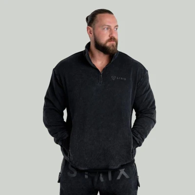 GymBeam STRIX Mikina Washed Washed Black