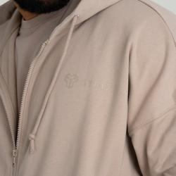 GymBeam STRIX Mikina Zip Taupe