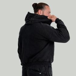 GymBeam STRIX Mikina Zip Washed Black
