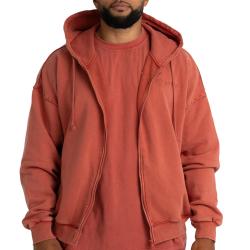 GymBeam STRIX Mikina Zip Washed Terra