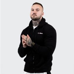 GymBeam Mikina Zipper Hoodie Black GymBeam Mikina Zipper Hoodie Black